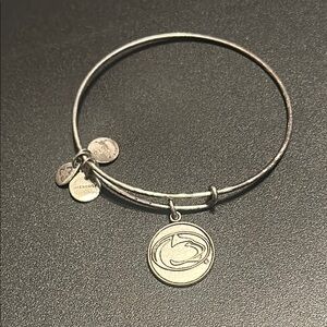 Alex and Ani Penn State University Silver Charm Bangle Bracelet